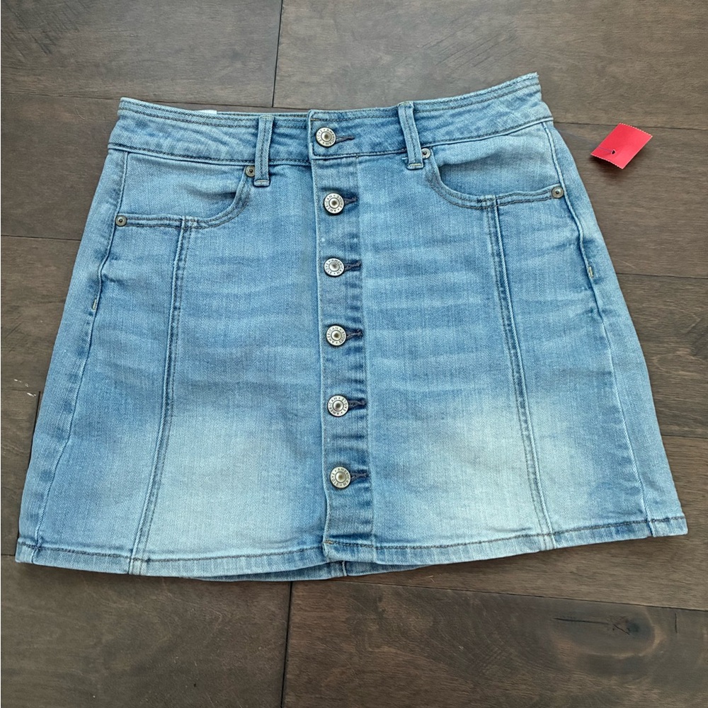 Denim Button-Front Women's Skirt